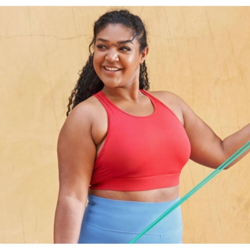 Fabletics Solid Red Trinity High-Impact Women's A… - image 3